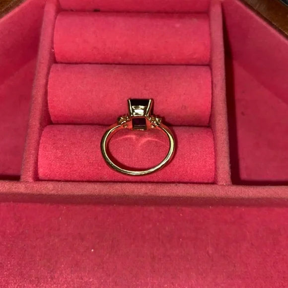 Genuine Amethyst and Diamond Ring - Picture 6 of 6